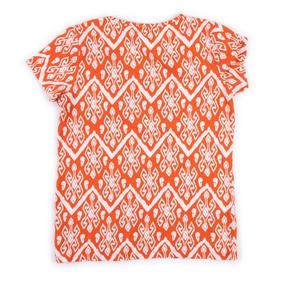 JONES NEW YORK sport Orange pattern top size L - Picture 3 of 6